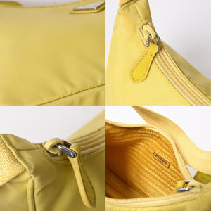 PRADA プラダ Re-Edition 2000 ハンドバッグ ワンショルダーバッグ 1NE515 トライアングルロゴ ナイロン イエロー 美品 中古 4a006505