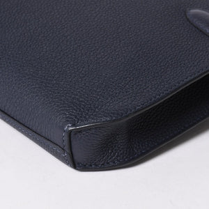 極美品 HEMRES エルメス クラッチバッグ ケリーデペッシュ25 ブルーニュイ Z刻印 クラッチ シルバー金具 中古 4a006460