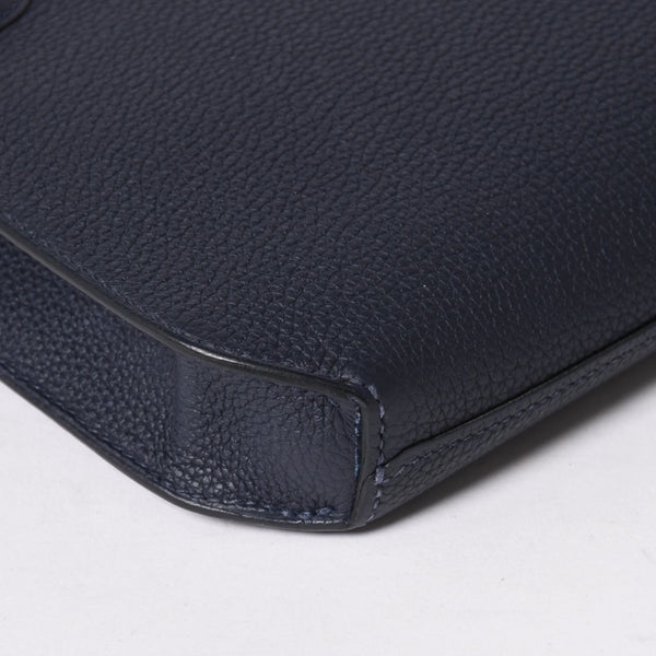 極美品 HEMRES エルメス クラッチバッグ ケリーデペッシュ25 ブルーニュイ Z刻印 クラッチ シルバー金具 中古 4a006460