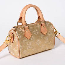 将图片加载到图库查看器中。 極美品 LOUIS VUITTON ルイヴィトン Hand Bag ハンドバッグ Shoulder Bag ショルダーバッグ モノグラムジャガード ナノスピーディ M82242 ゴールド ベージュ 中古 4a006443