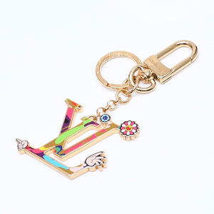 Very Good Condition LOUIS VUITTON× TM Louis Vuitton Keychain LV Iconic Super Flat Charm Takashi Murakami M02468 Used 4a006415