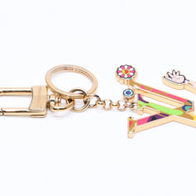 画像をギャラリービューアに読み込む, 極美品 LOUIS VUITTON× TM ルイヴィトン キーホルダー LV アイコニック スーパーフラットチャーム 村上隆 M02468 中古 4a006414