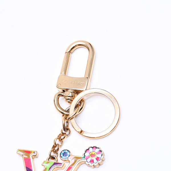 Very Good Condition LOUIS VUITTON× TM Louis Vuitton Keychain LV Iconic Super Flat Charm Takashi Murakami M02468 Used 4a006414