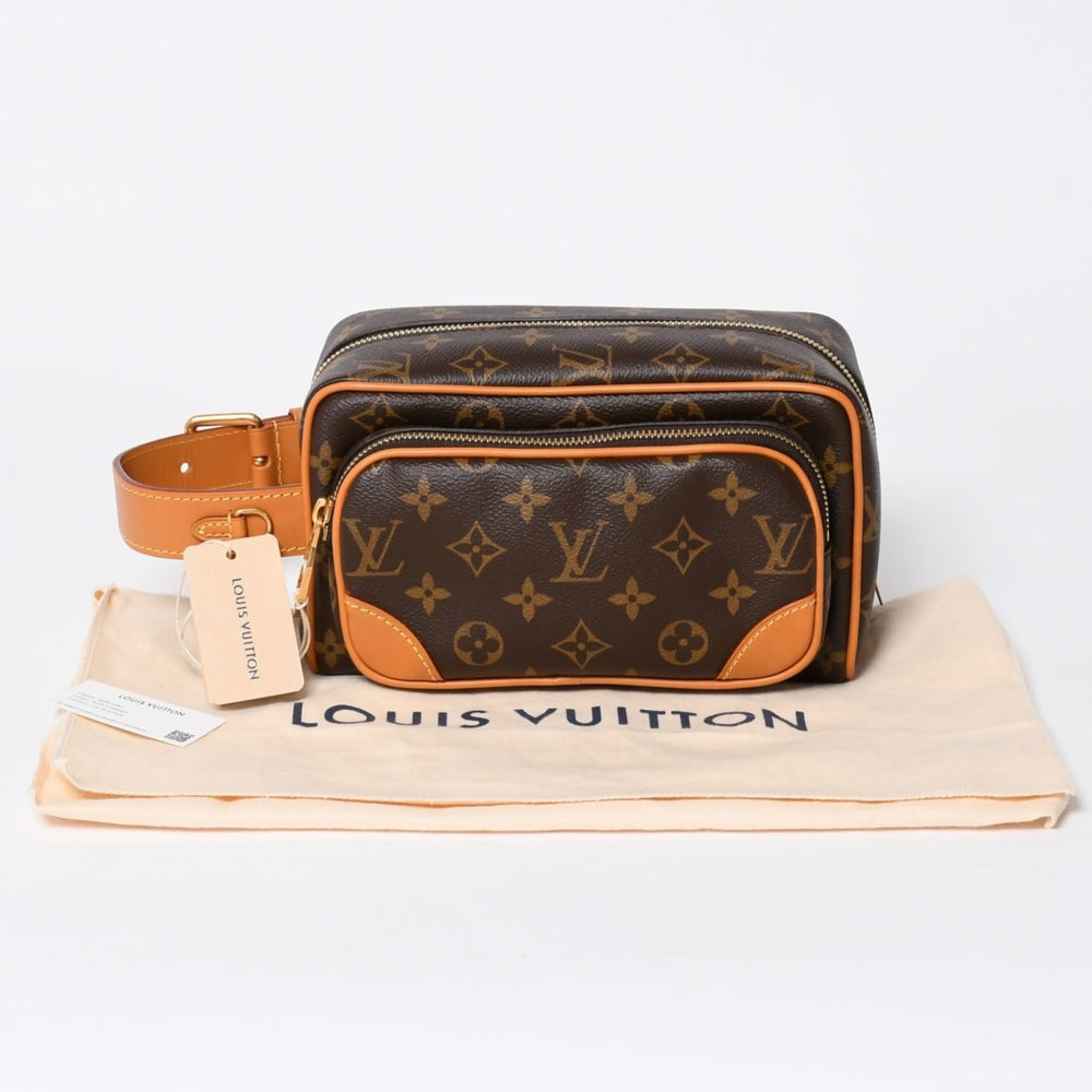 新品同様品 LOUIS VUITTON ルイヴィトン ロッカー ドップ・キッド カーゴ M2A501 クラッチバッグ ハンドバッグ ブラウン ゴールド金具 中古 4a006420