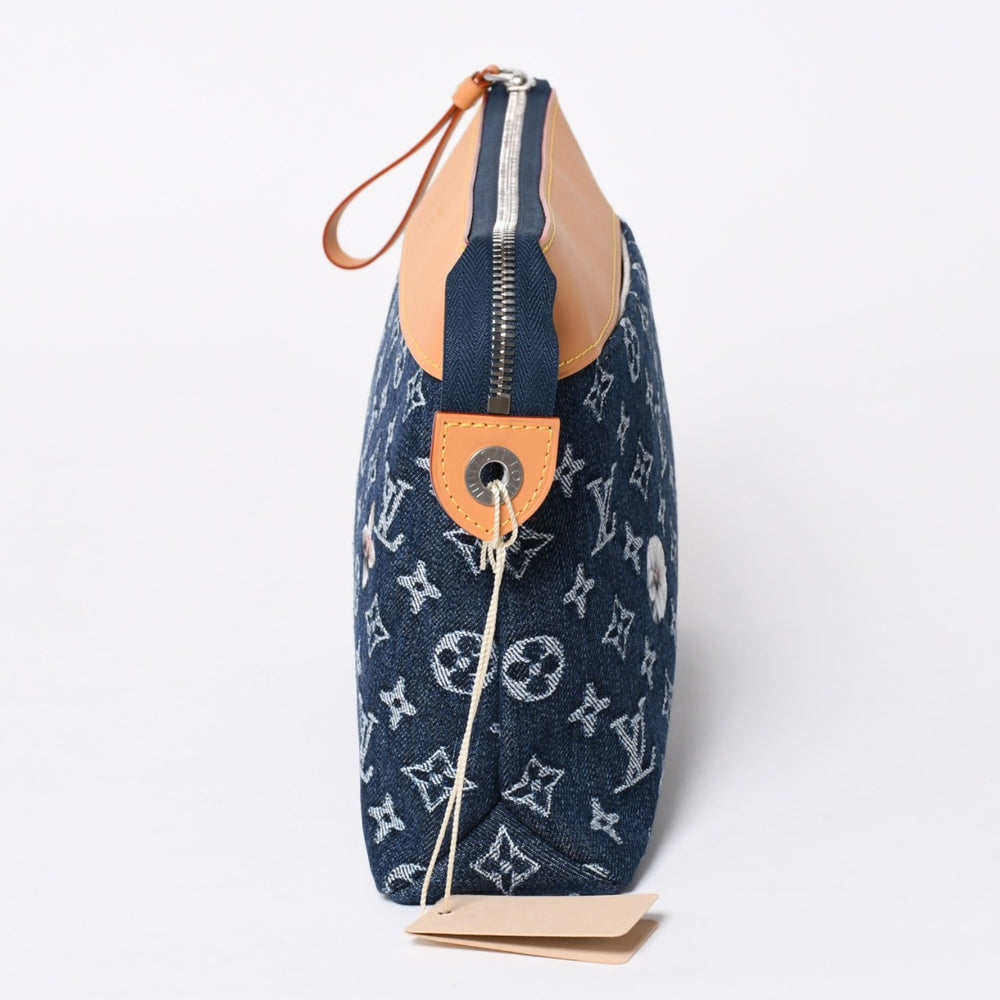 新品未使用品 LOUIS VUITTON ルイヴィトン ハンドバッグ クラッチバッグ M27559 ポシェット・ヴォワヤージュ モノグラムデニム 中古 4a006421