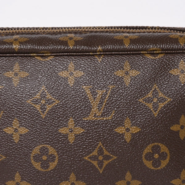 LOUIS VUITTON ルイヴィトン トゥルーストワレット23 コスメポーチ クラッチバッグ ポーチ モノグラム ブラウン 良品 中古 4b010807