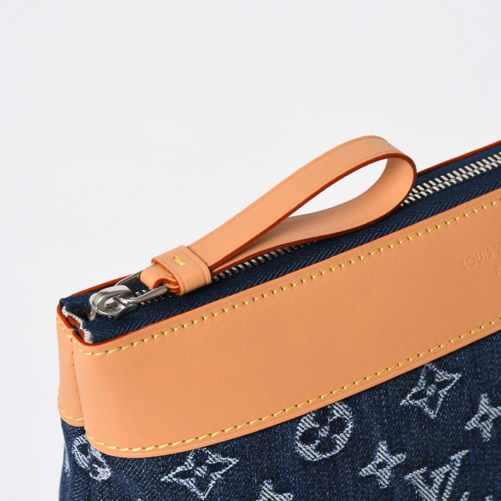 新品未使用品 LOUIS VUITTON ルイヴィトン ハンドバッグ クラッチバッグ M27559 ポシェット・ヴォワヤージュ モノグラムデニム 中古 4a006421