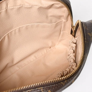 LOUIS VUITTON ルイヴィトン トゥルーストワレット23 コスメポーチ クラッチバッグ ポーチ モノグラム ブラウン 良品 中古 4b010807