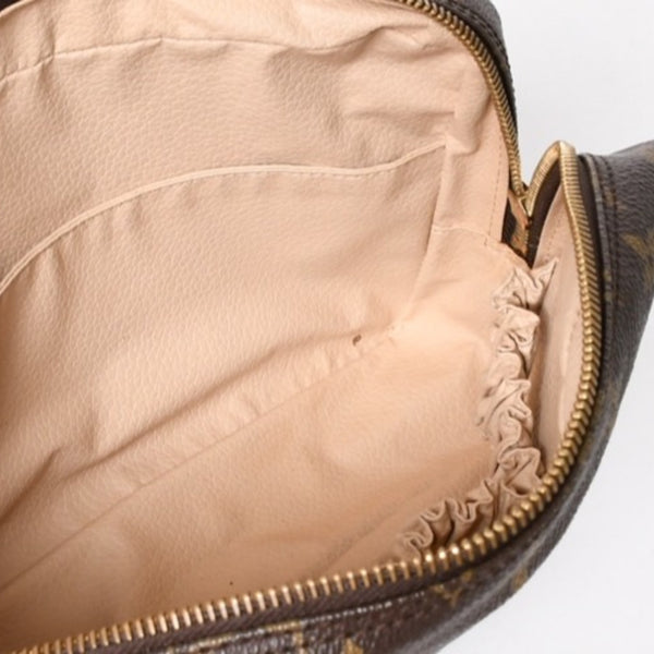 LOUIS VUITTON ルイヴィトン トゥルーストワレット23 コスメポーチ クラッチバッグ ポーチ モノグラム ブラウン 良品 中古 4b010807