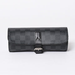 極美品 LOUIS VUITTON ルイヴィトン 時計ケース ダミエグラフィット エテュイ 3モントル 3本用ウォッチケース 時計ケース 筒型 マルチポーチ N41137 中古 4a006422
