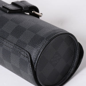 極美品 LOUIS VUITTON ルイヴィトン 時計ケース ダミエグラフィット エテュイ 3モントル 3本用ウォッチケース 時計ケース 筒型 マルチポーチ N41137 中古 4a006422