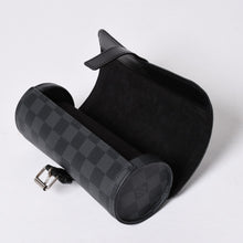 Load the image into the gallery viewer. 極美品 LOUIS VUITTON ルイヴィトン 時計ケース ダミエグラフィット エテュイ 3モントル 3本用ウォッチケース 時計ケース 筒型 マルチポーチ N41137 中古 4a006422