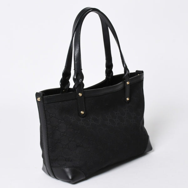 GUCCI グッチ GG柄 GGキャンバス 269878 トートバッグ ショルダーバッグ ブラック ゴールド金具 美品 中古 4a006234