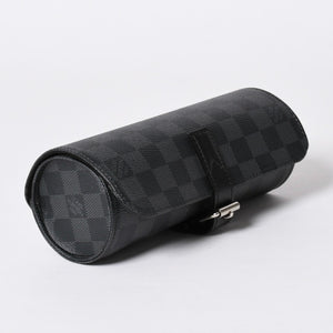 極美品 LOUIS VUITTON ルイヴィトン 時計ケース ダミエグラフィット エテュイ 3モントル 3本用ウォッチケース 時計ケース 筒型 マルチポーチ N41137 中古 4a006422