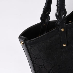 GUCCI グッチ GG柄 GGキャンバス 269878 トートバッグ ショルダーバッグ ブラック ゴールド金具 美品 中古 4a006234