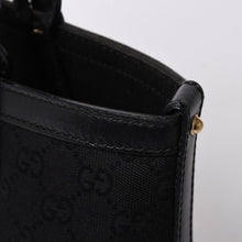 Load the image into the gallery viewer. GUCCI グッチ GG柄 GGキャンバス 269878 トートバッグ ショルダーバッグ ブラック ゴールド金具 美品 中古 4a006234