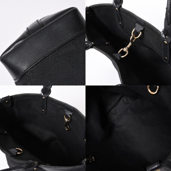 GUCCI グッチ GG柄 GGキャンバス 269878 トートバッグ ショルダーバッグ ブラック ゴールド金具 美品 中古 4a006234
