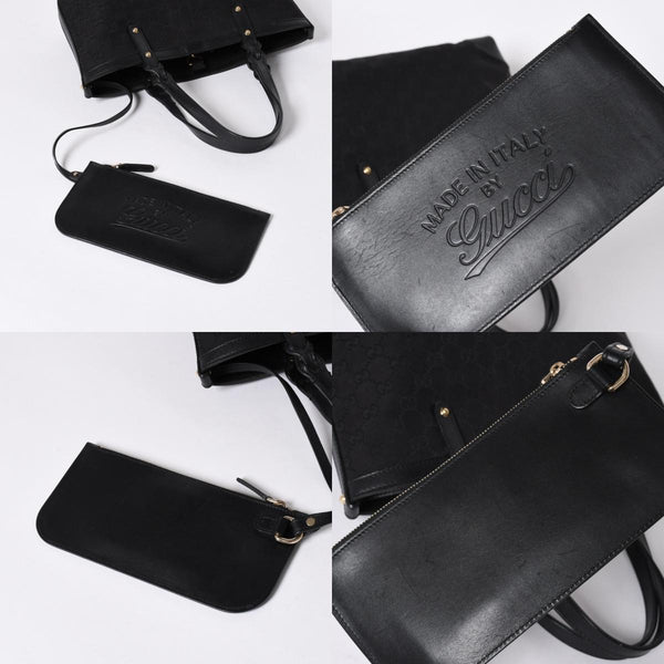 GUCCI グッチ GG柄 GGキャンバス 269878 トートバッグ ショルダーバッグ ブラック ゴールド金具 美品 中古 4a006234