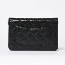 将图片加载到图库查看器中。 極美品 CHANEL シャネル チェーンウォレット 長財布 AP0250 22番台 ココマーク キャビアスキン ブラック シルバー金具 中古 4a004351