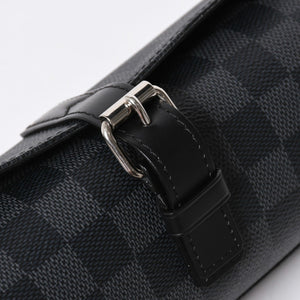 極美品 LOUIS VUITTON ルイヴィトン 時計ケース ダミエグラフィット エテュイ 3モントル 3本用ウォッチケース 時計ケース 筒型 マルチポーチ N41137 中古 4a006422