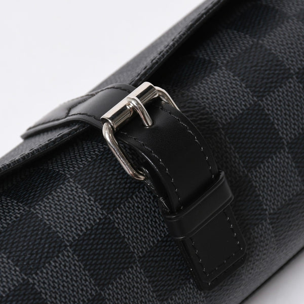 極美品 LOUIS VUITTON ルイヴィトン 時計ケース ダミエグラフィット エテュイ 3モントル 3本用ウォッチケース 時計ケース 筒型 マルチポーチ N41137 中古 4a006422