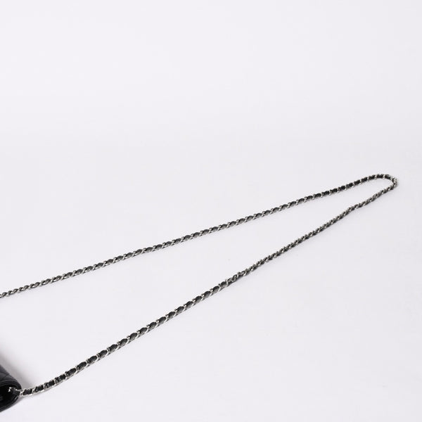 極美品 CHANEL シャネル チェーンウォレット 長財布 AP0250 22番台 ココマーク キャビアスキン ブラック シルバー金具 中古 4a004351