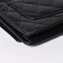 将图片加载到图库查看器中。 極美品 CHANEL シャネル チェーンウォレット 長財布 AP0250 22番台 ココマーク キャビアスキン ブラック シルバー金具 中古 4a004351