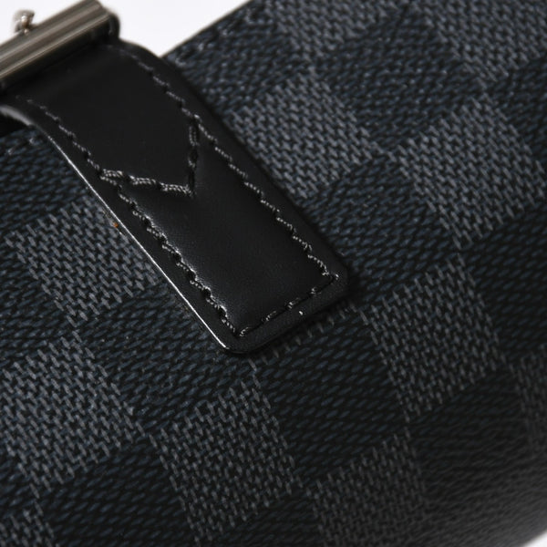 極美品 LOUIS VUITTON ルイヴィトン 時計ケース ダミエグラフィット エテュイ 3モントル 3本用ウォッチケース 時計ケース 筒型 マルチポーチ N41137 中古 4a006422