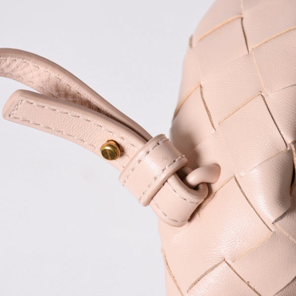 Like new BOTTEGA VENETA Intrecciato 2WAY handbag shoulder bag pink gold hardware A00621123X Used 4a006237