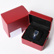 画像をギャラリービューアに読み込む, 新品同様 CARTIER カルティエ TANK MUST LM タンクマスト LM 腕時計 WSTA0055 重量31.79g SS クォーツ レザー ブルー文字盤 中古 4a006377