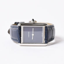 画像をギャラリービューアに読み込む, 新品同様 CARTIER カルティエ TANK MUST LM タンクマスト LM 腕時計 WSTA0055 重量31.79g SS クォーツ レザー ブルー文字盤 中古 4a006377
