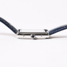画像をギャラリービューアに読み込む, 新品同様 CARTIER カルティエ TANK MUST LM タンクマスト LM 腕時計 WSTA0055 重量31.79g SS クォーツ レザー ブルー文字盤 中古 4a006377