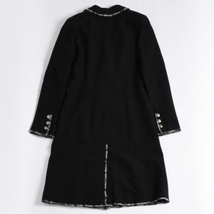 新品同様品 CHANEL シャネル ツイードロングコート エンブレムワッペン ダブルブレスト 05C サイズ36 P24957V15529 中古 4a003296