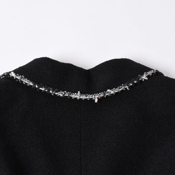 新品同様品 CHANEL シャネル ツイードロングコート エンブレムワッペン ダブルブレスト 05C サイズ36 P24957V15529 中古 4a003296