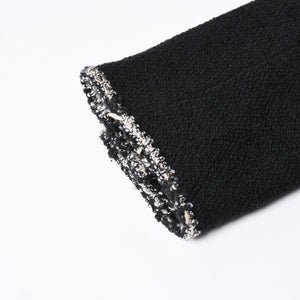 新品同様品 CHANEL シャネル ツイードロングコート エンブレムワッペン ダブルブレスト 05C サイズ36 P24957V15529 中古 4a003296