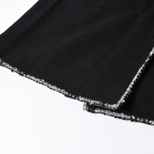新品同様品 CHANEL シャネル ツイードロングコート エンブレムワッペン ダブルブレスト 05C サイズ36 P24957V15529 中古 4a003296