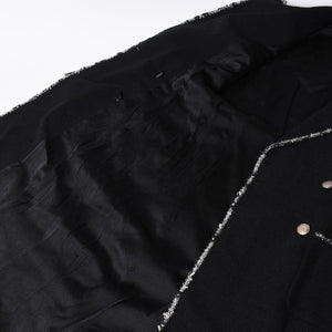 新品同様品 CHANEL シャネル ツイードロングコート エンブレムワッペン ダブルブレスト 05C サイズ36 P24957V15529 中古 4a003296