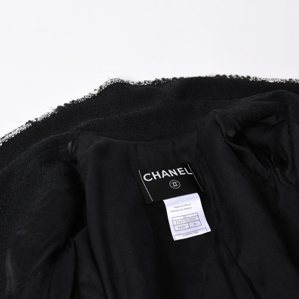 新品同様品 CHANEL シャネル ツイードロングコート エンブレムワッペン ダブルブレスト 05C サイズ36 P24957V15529 中古 4a003296