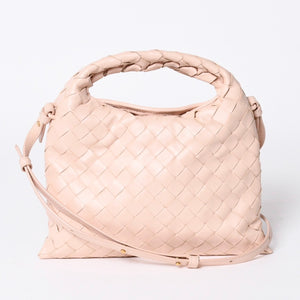 Like new BOTTEGA VENETA Intrecciato 2WAY handbag shoulder bag pink gold hardware A00621123X Used 4a006237
