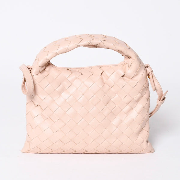 Like new BOTTEGA VENETA Intrecciato 2WAY handbag shoulder bag pink gold hardware A00621123X Used 4a006237