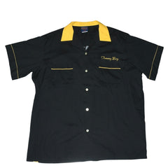 Very good condition VINTAGE Vintage 90's TOMMY BOY RECRDS Tommy Boy Records Bowling Shirt Size XL Black Yellow Used 4a001511