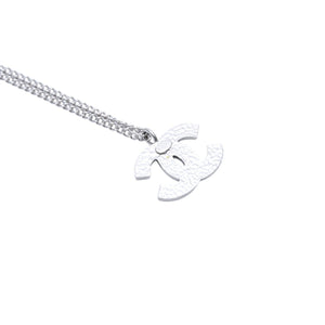 極美品 CHANEL シャネル ネックレス ココマーク 06P ブラック 黒 シルバー necklace COCO BK×SV 06P 美品 中古 4a000650