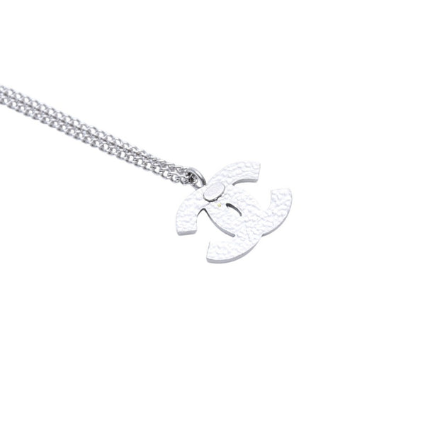 極美品 CHANEL シャネル ネックレス ココマーク 06P ブラック 黒 シルバー necklace COCO BK×SV 06P 美品 中古 4a000650