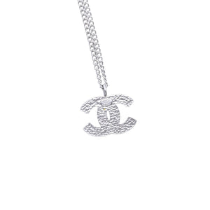 極美品 CHANEL シャネル ネックレス ココマーク 06P ブラック 黒 シルバー necklace COCO BK×SV 06P 美品 中古 4a000650