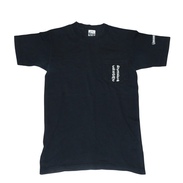 CHROME HEARTS Short sleeve T-shirt Size S Old English logo Scroll label Black Good condition Used 4a001533