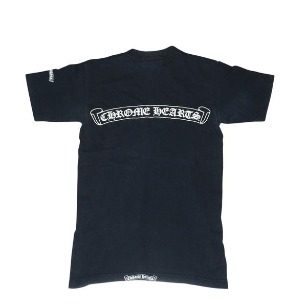CHROME HEARTS Short sleeve T-shirt Size S Old English logo Scroll label Black Good condition Used 4a001533