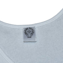 画像をギャラリービューアに読み込む, CHROME HEARTS クロムハーツ タンクトップ サイズL BSフレア オールドイングリッシュロゴ プリント ホワイト ブラック 美品 中古 4a001305