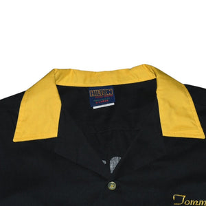 Very good condition VINTAGE Vintage 90's TOMMY BOY RECRDS Tommy Boy Records Bowling Shirt Size XL Black Yellow Used 4a001511