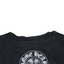 画像をギャラリービューアに読み込む, CHROME HEARTS クロムハーツ ヴァインダガー 半袖Tシャツ サイズM ホースシュー フローラルクロス ブラック 美品 中古 4a001530