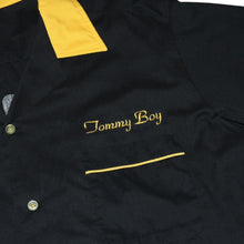 画像をギャラリービューアに読み込む, 極美品 VINTAGE ヴィンテージ 90's TOMMY BOY RECRDS トミーボーイ レコード ボウリングシャツ サイズXL ブラック イエロー 中古 4a001511